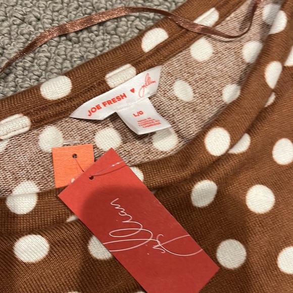 jillian harris  X joe fresh polka dot dress NEW size L - Picture 6 of 7